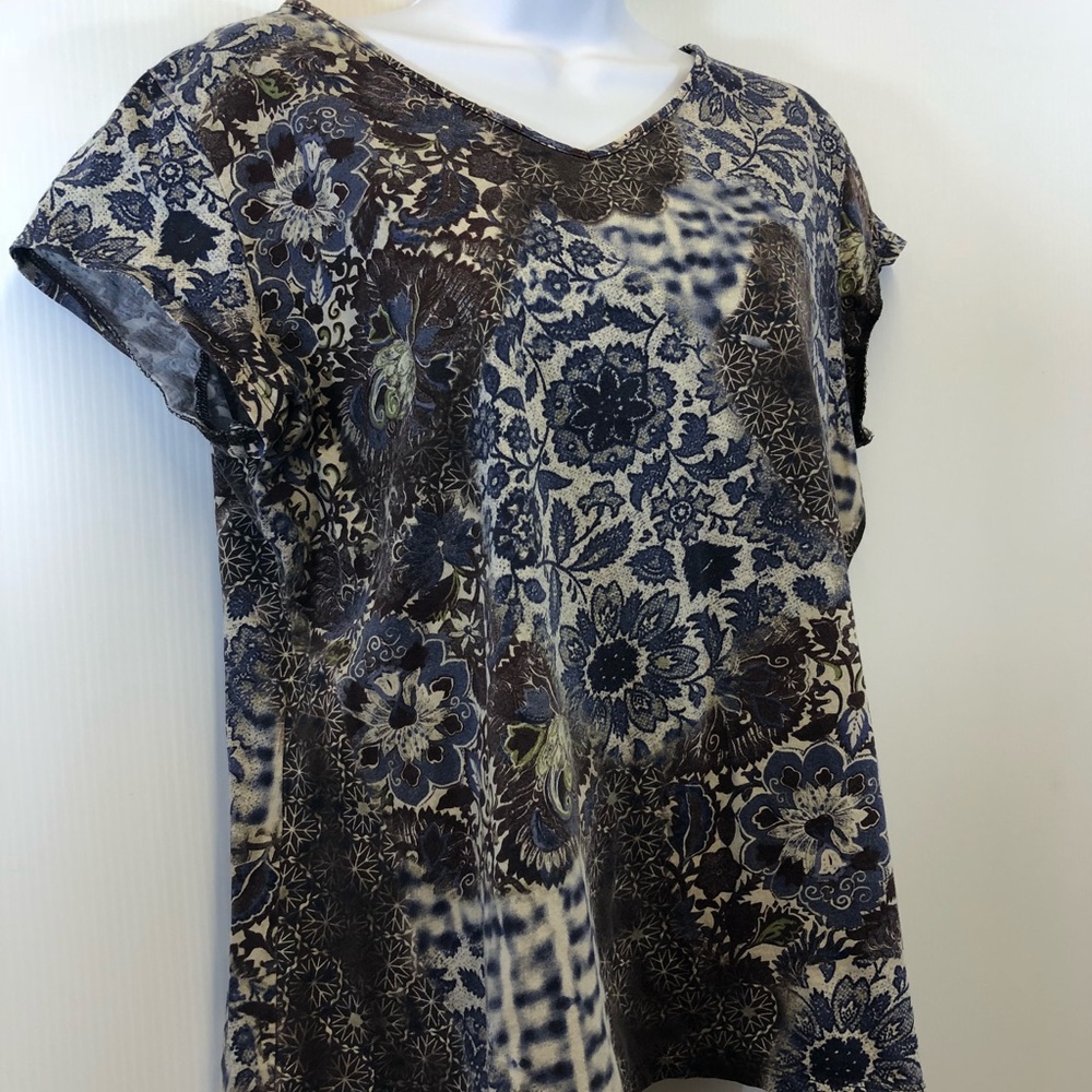 Liz Claiborne Blouse Women’s Short Sleeves Floral